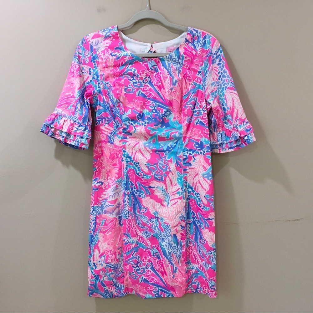 Lilly Pulitzer Fiesta Stretch Dress Light Pascha Pink Aquadesiac